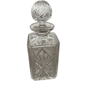 Thomas Webb Square Cut Glass Whiskey Decanter